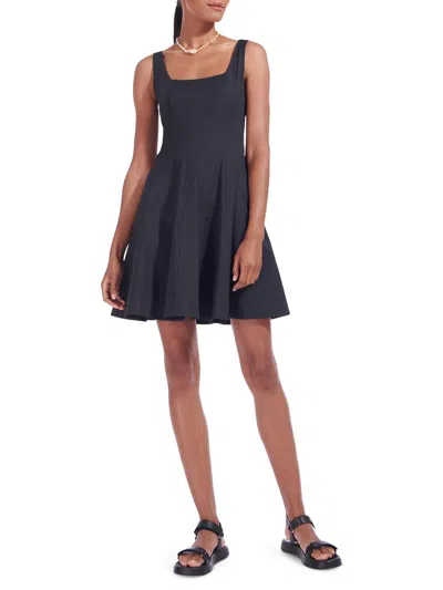 Staud Women's Wells Mini Dress In Black