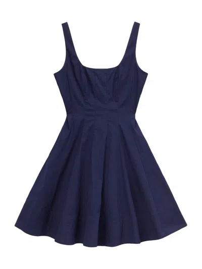 Staud Women's Wells Mini Dress In Blue