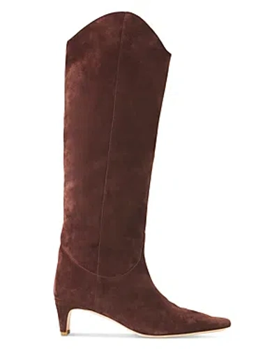 Staud Women's Western Wally Tall Boots In Mahogany