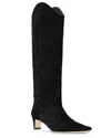 Staud Women's Western Wally Suede Tall Boots In Animal Print
