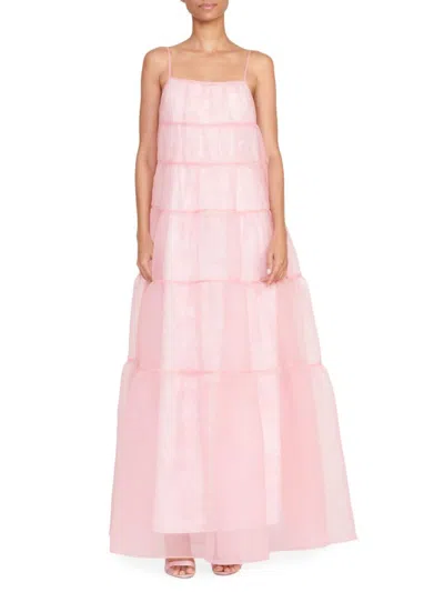 Staud Women's Whitley Cotton-blend Organza Gown In Cherry Blossom