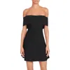 Staud Artistry Off The Shoulder Mini Dress In Black