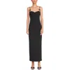Staud Georgina Bow-detailed Bustier Maxi Dress In Black