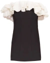 Staud Kiara Off The Shoulder Minidress In Black