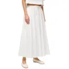 Staud Eden Stretch Cotton Maxi Skirt In White