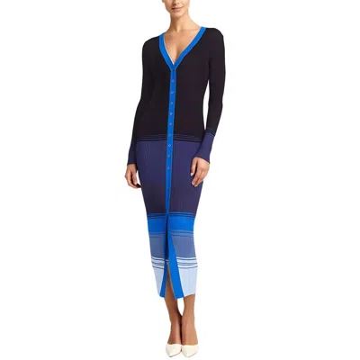 Staud Womens Striped Midi Sweaterdress