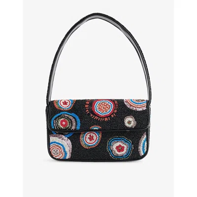 Staud Womens Tommy Beaded Shoulder Bag Millefiore 2.0