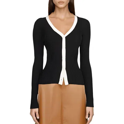 Staud Womens Viscose Cardigan Sweater