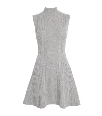 Staud Wool-blend Charade Mini Dress In Gray
