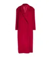 Staud Serge Oversized Wool Crepe Coat In Red