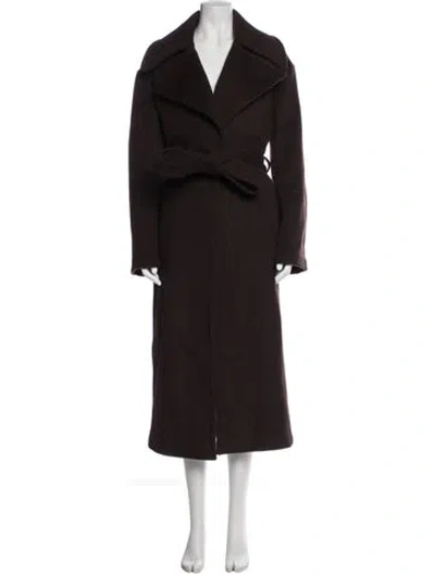 Pre-owned Staud Wool Coat In Brown
