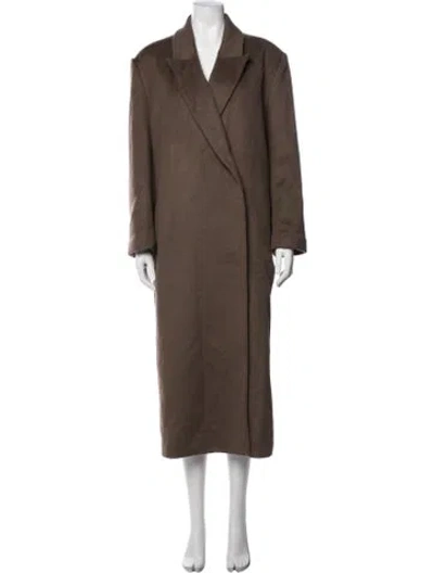 Pre-owned Staud Wool Coat In Brown