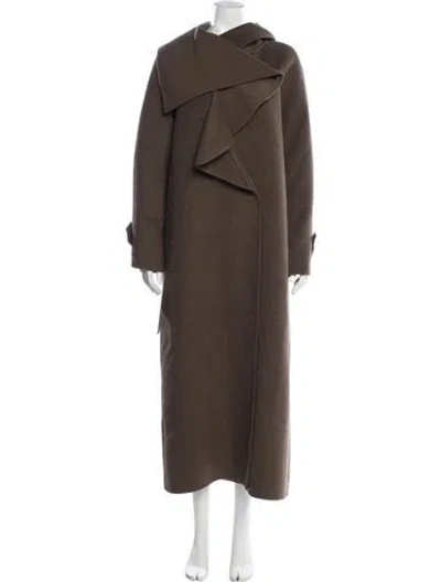 Pre-owned Staud Wool Coat In Brown