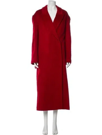 Pre-owned Staud Wool Coat In Red
