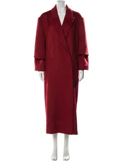 Pre-owned Staud Wool Coat In Red