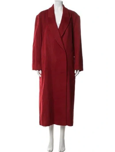 Pre-owned Staud Wool Coat In Red