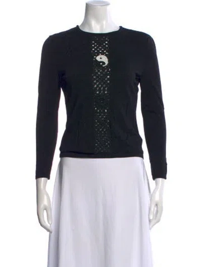 Pre-owned Staud Wool Crew Neck Sweater In Black