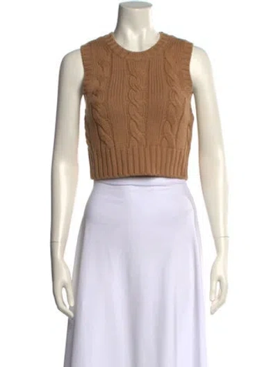 Pre-owned Staud Wool Crew Neck Sweater In Neutral