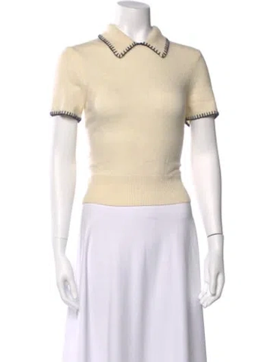 Pre-owned Staud Wool Crew Neck Sweater In Neutral