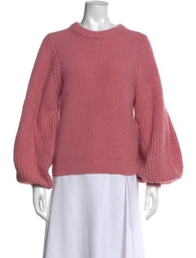 Pre-owned Staud Wool Crew Neck Sweater In Pink
