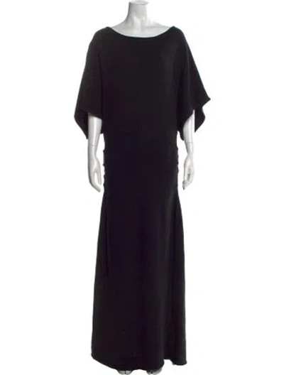 Pre-owned Staud Wool Long Dress In Black