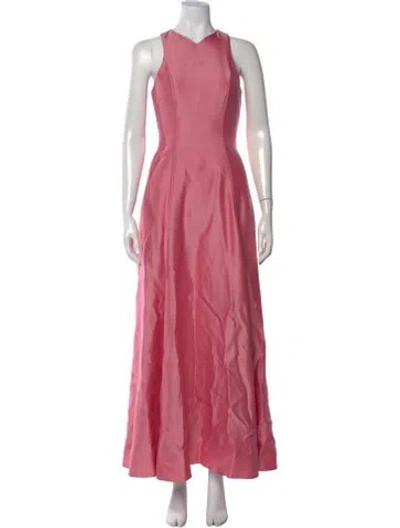 Pre-owned Staud Wool Long Dress In Pink