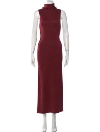 Pre-owned Staud Wool Long Dress In Red