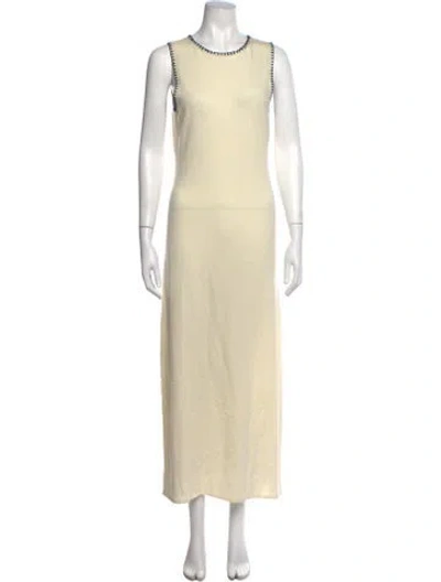 Pre-owned Staud Wool Long Dress W/ Tags In Neutrals