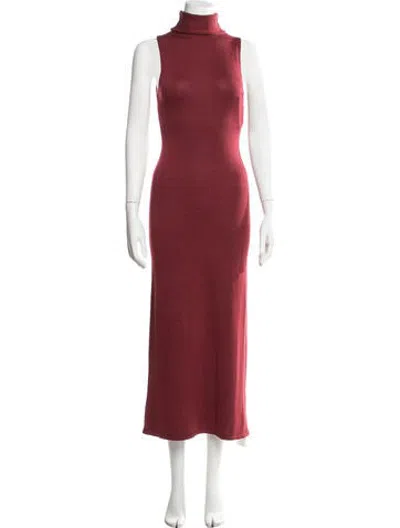 Pre-owned Staud Wool Long Dress W/ Tags In Red