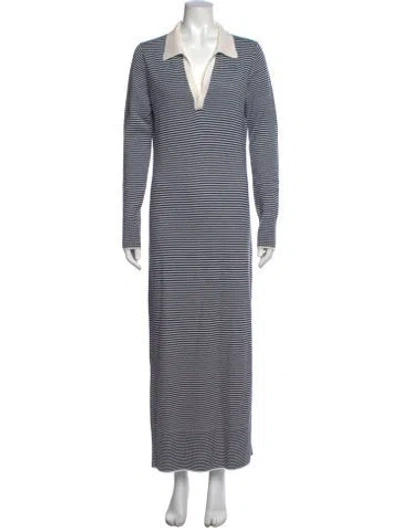 Pre-owned Staud Wool Long Dress In White