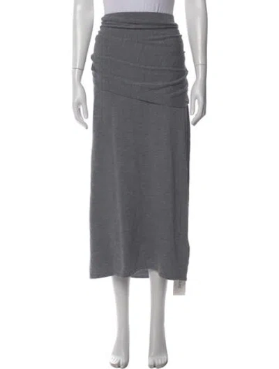Pre-owned Staud Wool Long Skirt In Gray
