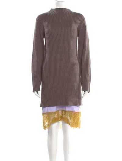 Pre-owned Staud Wool Midi Length Dress In Multi