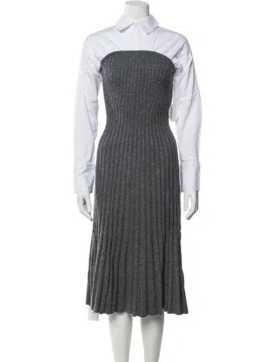 Pre-owned Staud Wool Midi Length Dress In Multicolor
