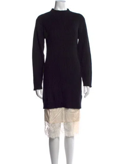 Pre-owned Staud Wool Midi Length Dress W/ Tags In Black