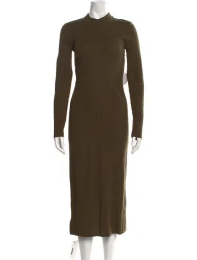 Pre-owned Staud Wool Midi Length Dress W/ Tags In Green