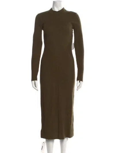 Pre-owned Staud Wool Midi Length Dress W/ Tags In Green