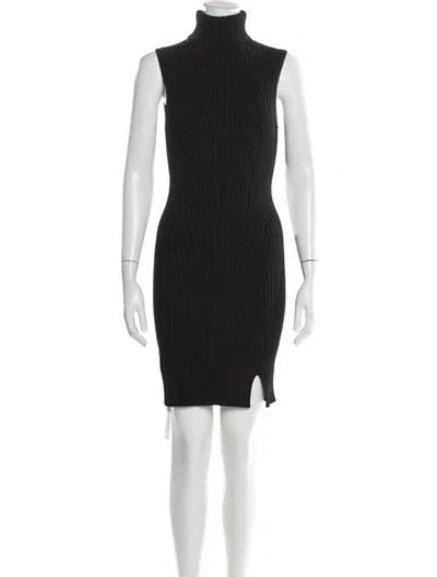Pre-owned Staud Wool Mini Dress In Black