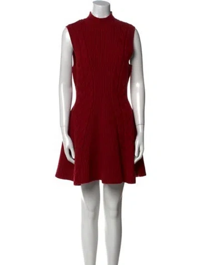 Pre-owned Staud Wool Mini Dress In Red