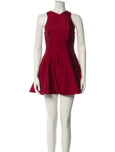 Pre-owned Staud Wool Mini Dress In Red