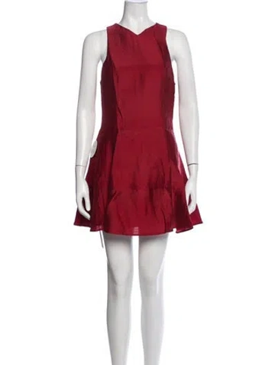 Pre-owned Staud Wool Mini Dress In Red