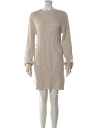 Pre-owned Staud Wool Mini Dress W/ Tags In Neutral
