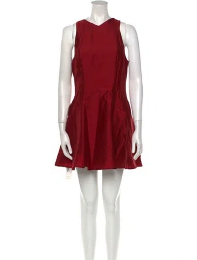 Pre-owned Staud Wool Mini Dress W/ Tags In Red