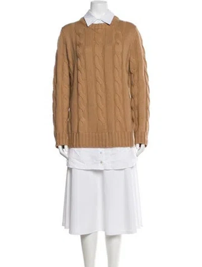 Pre-owned Staud Wool Mock Neck Sweater W/ Tags In Neutral