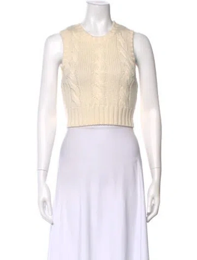 Pre-owned Staud Wool Patterned Sweater In Pink