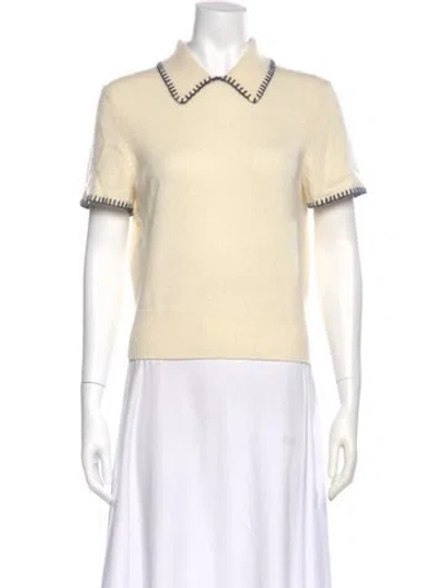 Pre-owned Staud Wool Short Sleeve Top