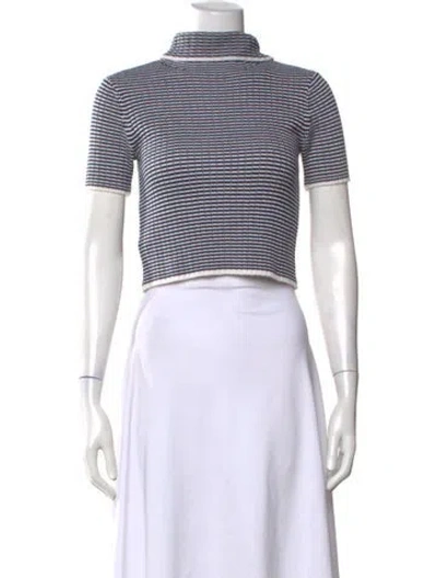 Pre-owned Staud Wool Striped Sweater In Blue