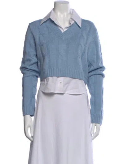 Pre-owned Staud Wool Sweater In Blue