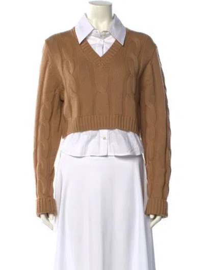 Pre-owned Staud Wool Sweater In Neutral