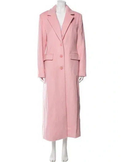 Pre-owned Staud Wool Trench Coat In Orange