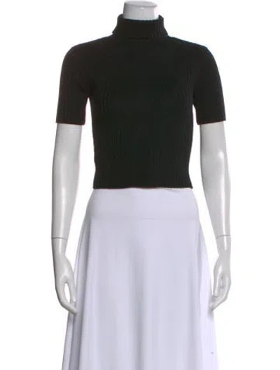 Pre-owned Staud Wool Turtleneck Sweater In Black